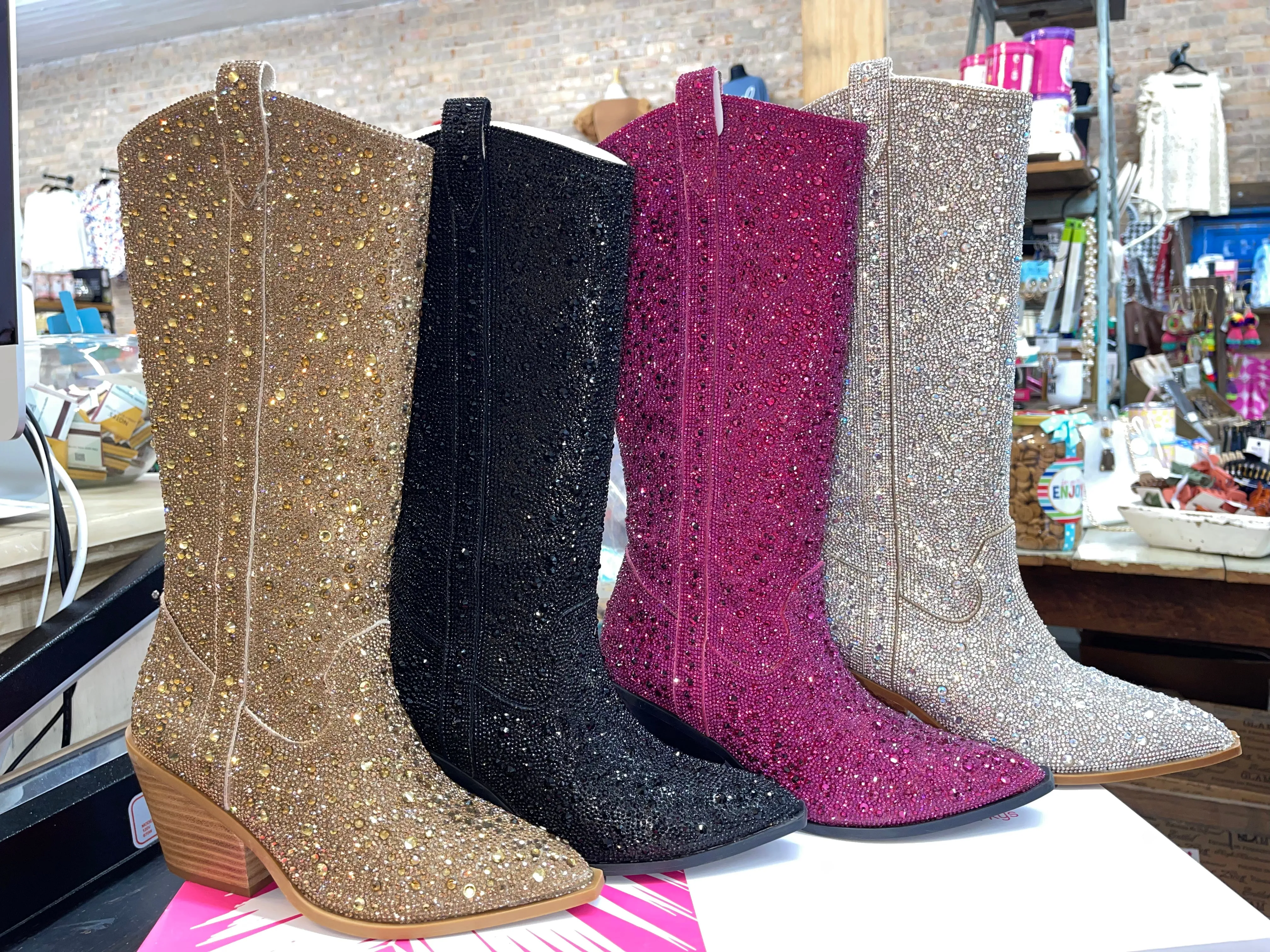 Fuchsia Bling Nashville Boots