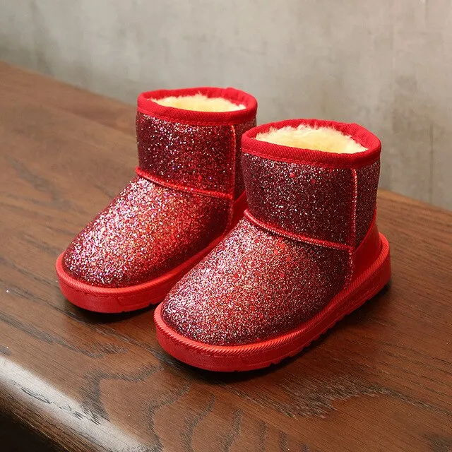 Glitter Plush Winter Boots