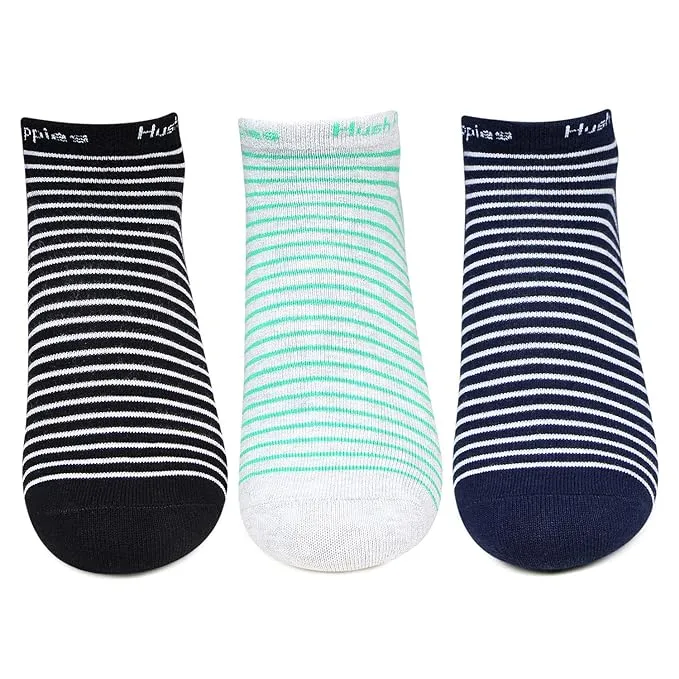 Hush Puppies Women's Stripe Low Ankle Socks - Pack of 3