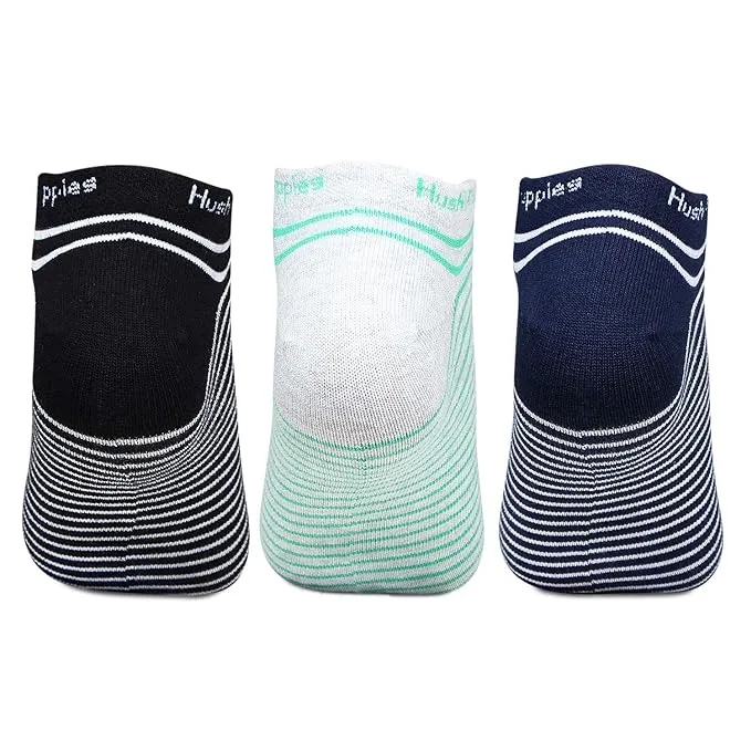 Hush Puppies Women's Stripe Low Ankle Socks - Pack of 3