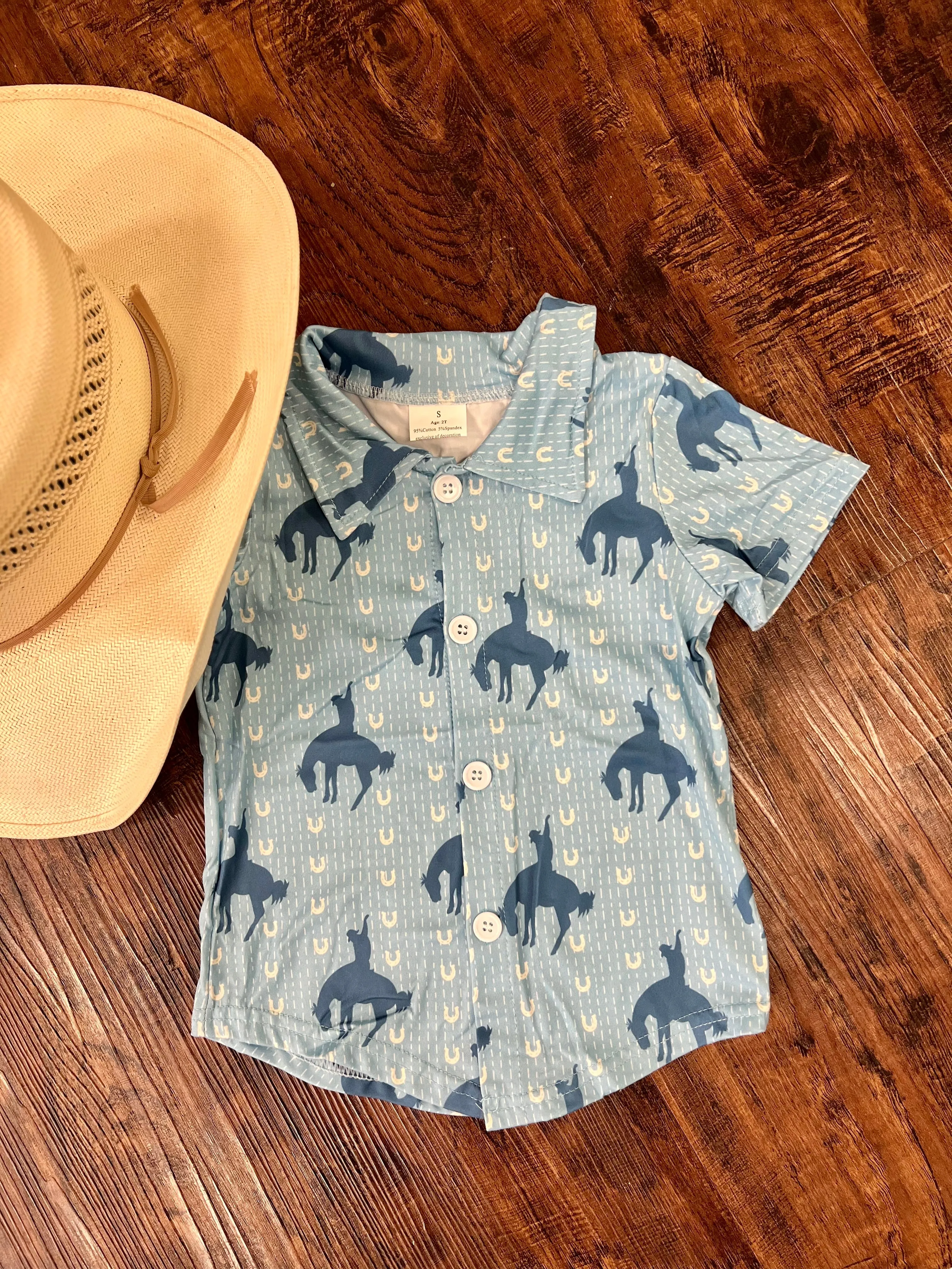 Kids Lucky Cowboy Button Up*