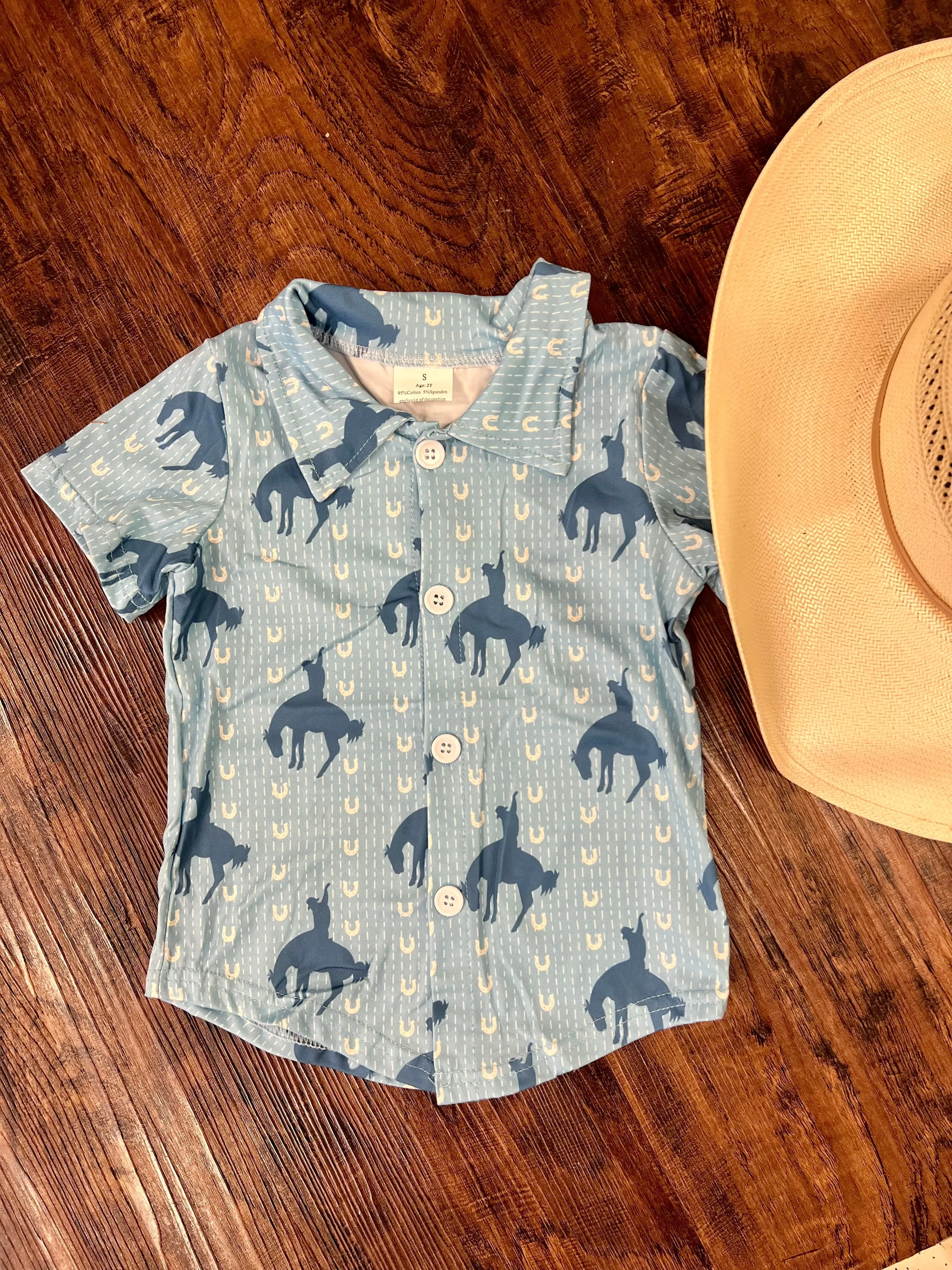 Kids Lucky Cowboy Button Up*