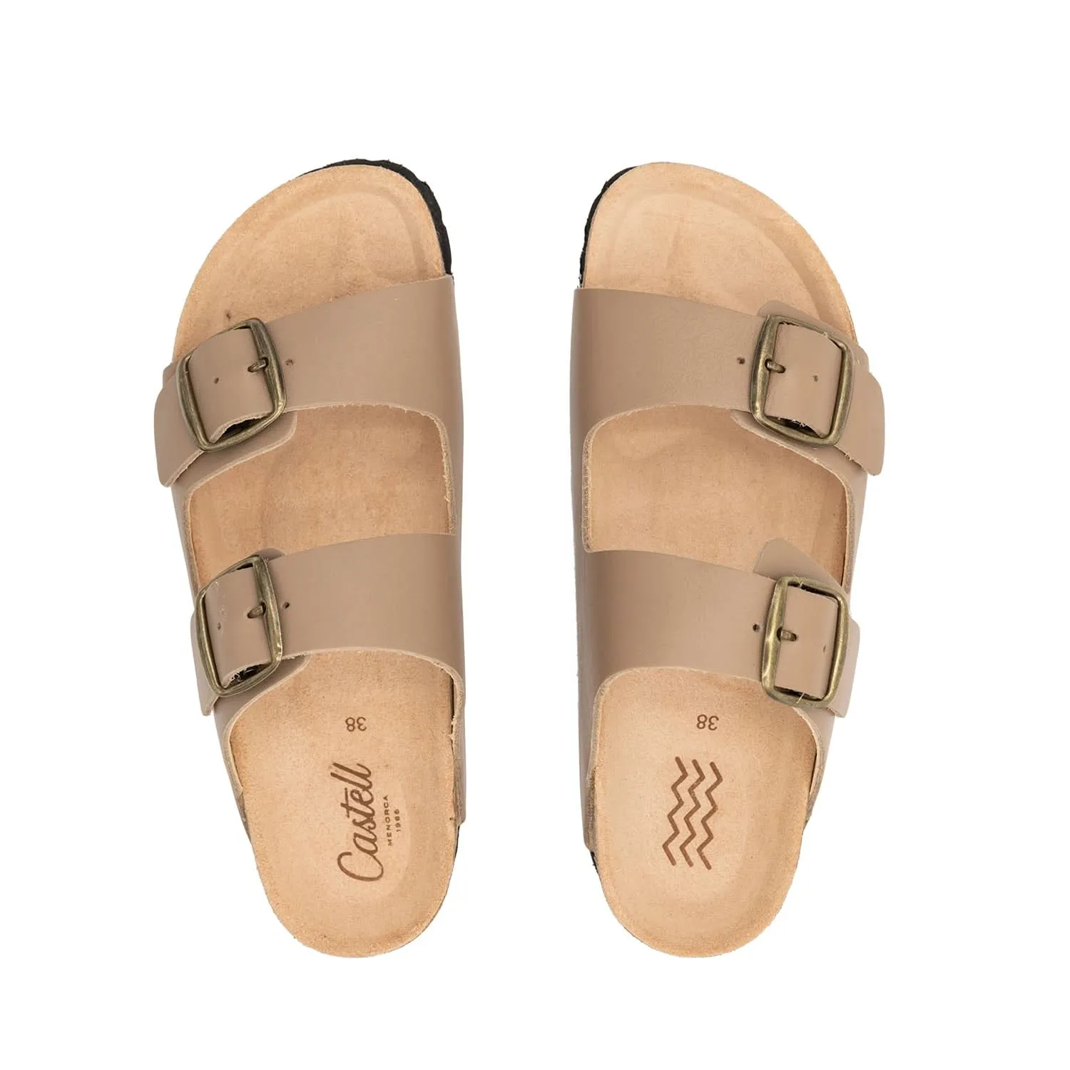 Leather Sandal For Women - Greco Benestar 1727H Ciervo