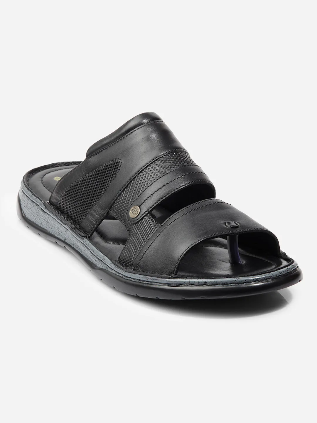 Men Black Sandal / Slipper (ID4216)