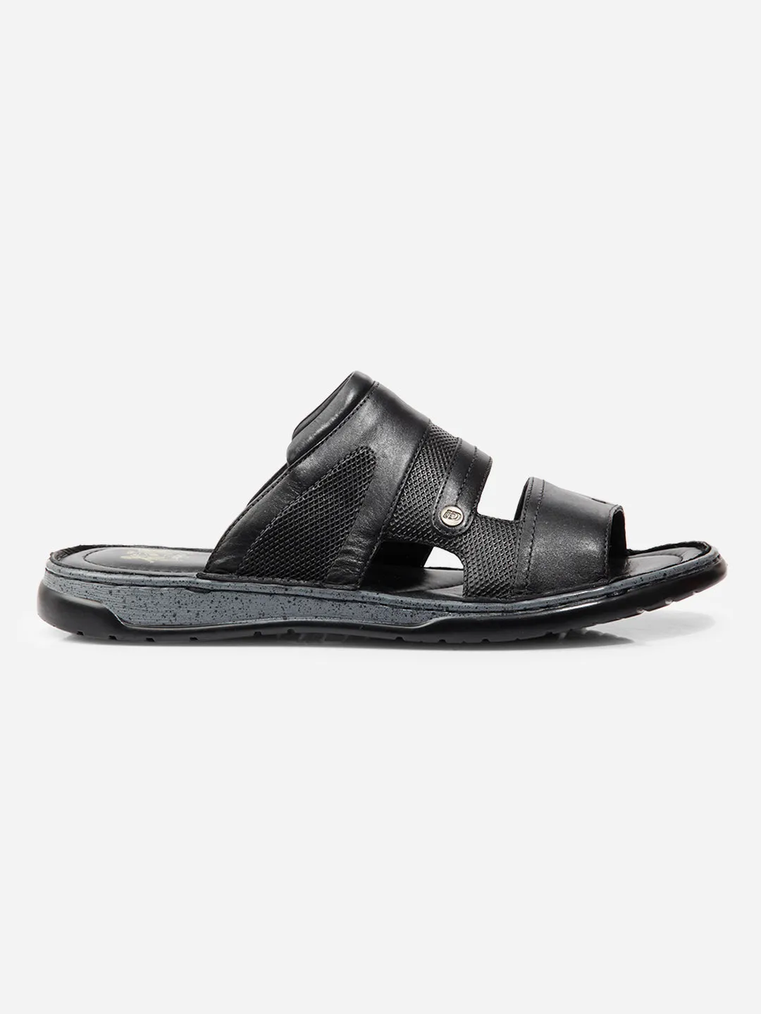 Men Black Sandal / Slipper (ID4216)