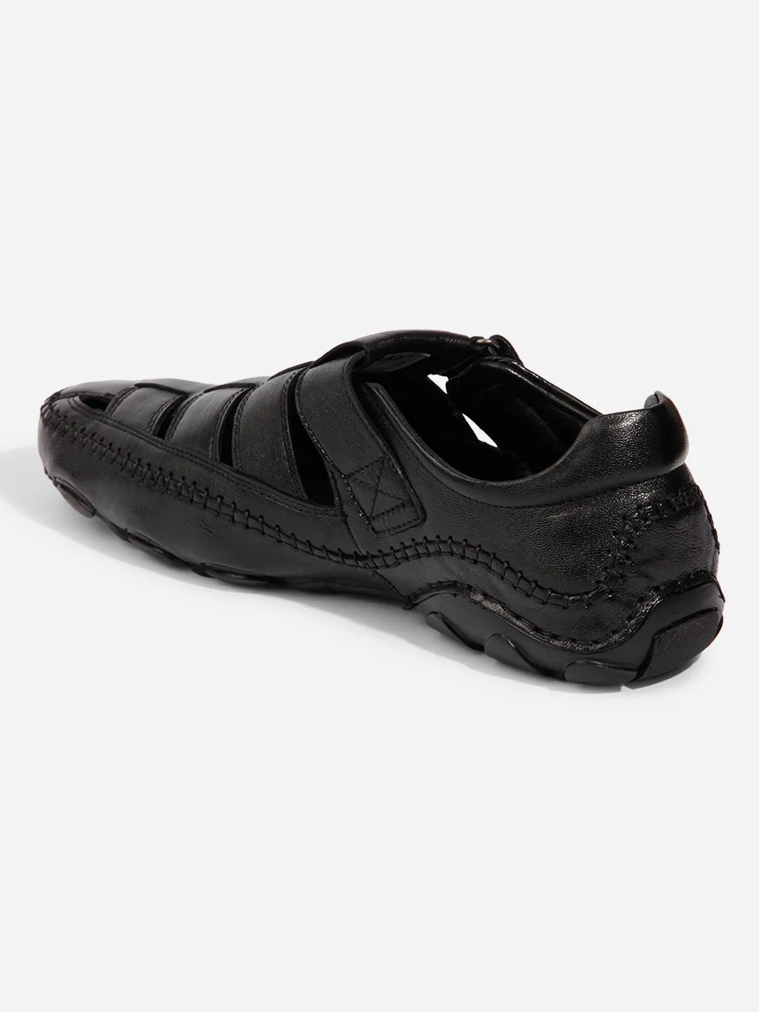 Men Black Sandal / Slipper (ID4218)