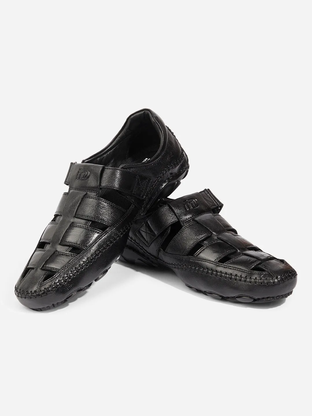 Men Black Sandal / Slipper (ID4218)