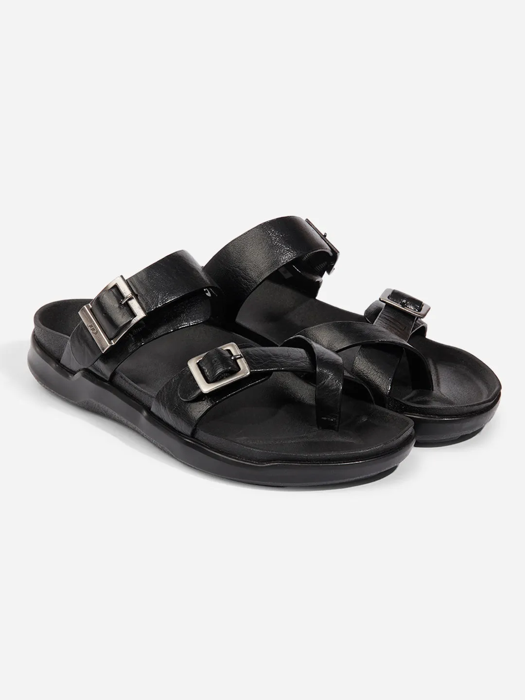 Men Black Sandal / Slipper (ID4223)