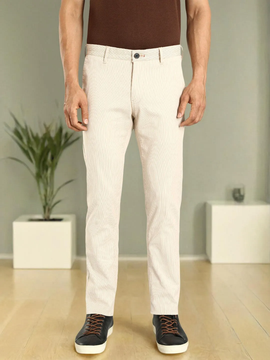 Men Brooklyn Fit Cotton Stretch Trouser