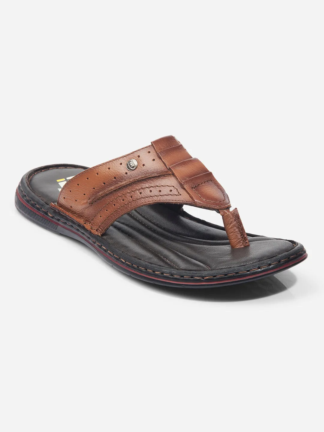 Men Tan Sandal / Slipper (ID4229)