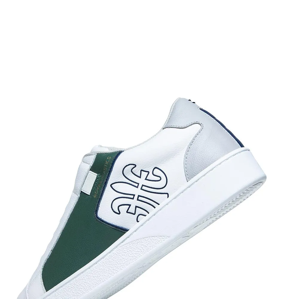 Men's Adelaide White Green Leather Sneakers 02613-045