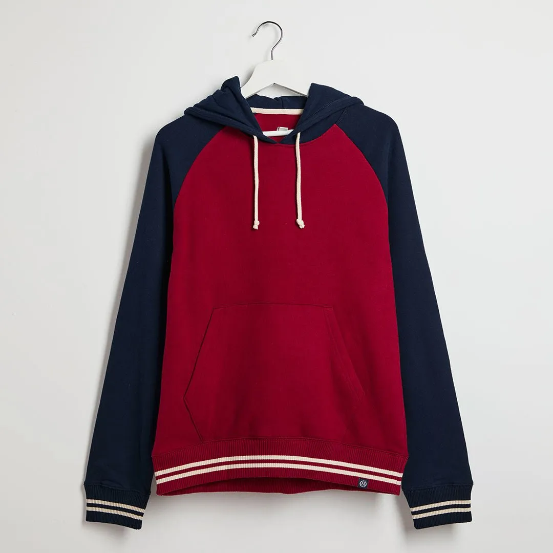 Men`s Pure Cotton Colour Block Hoodie