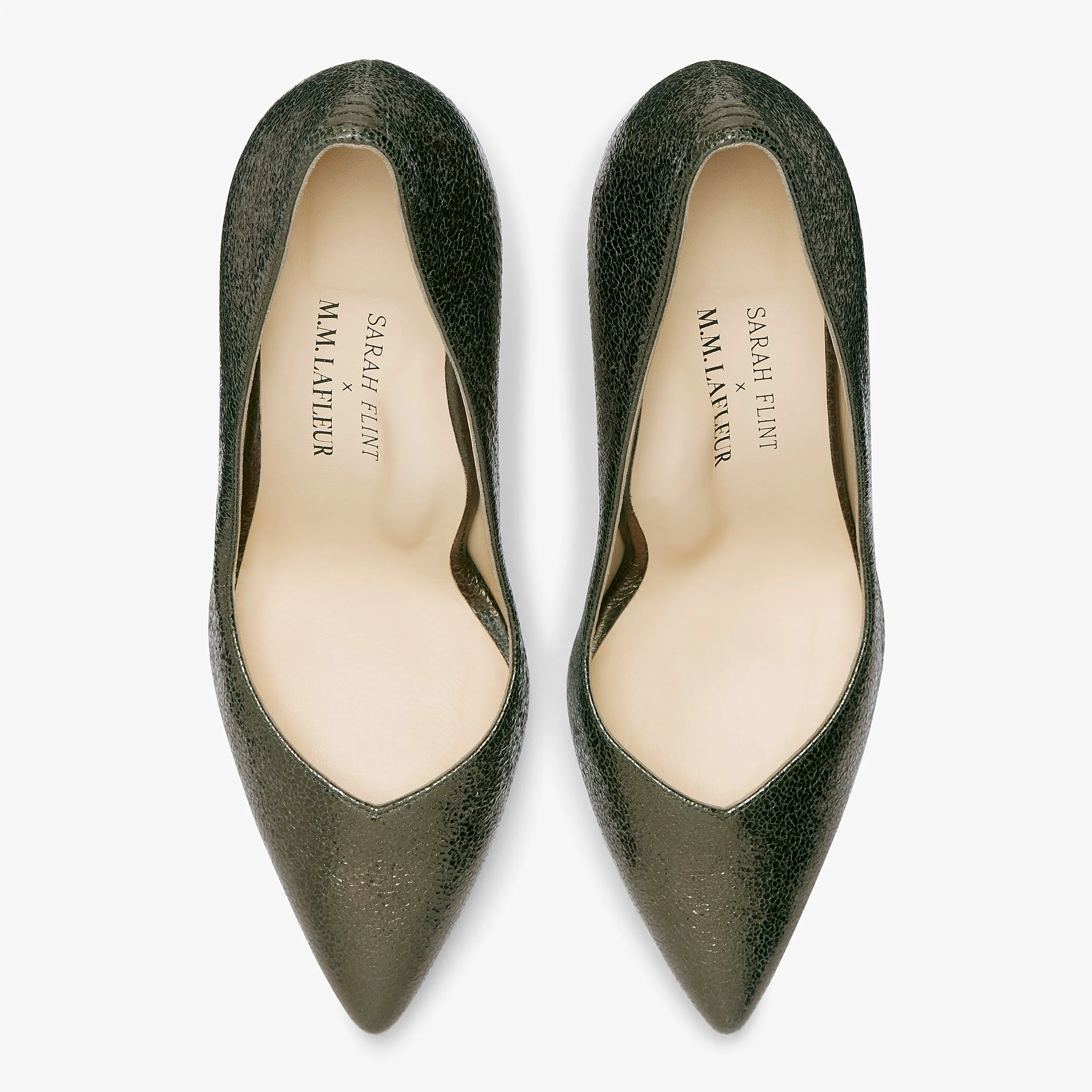 M.M.LaFleur x Sarah Flint Perfect Pump 85 :: Cypress Crackle