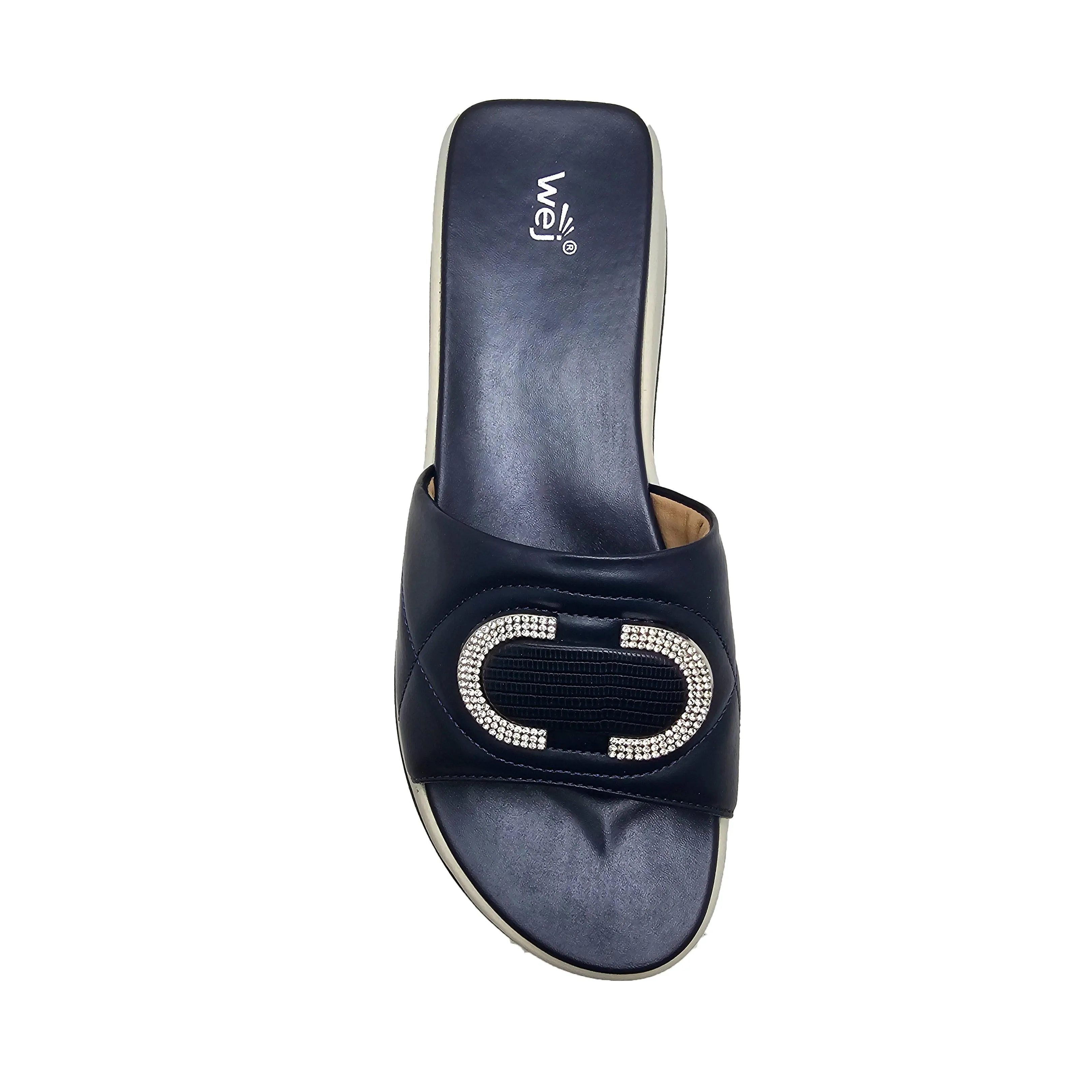 Navy Pu Slipper