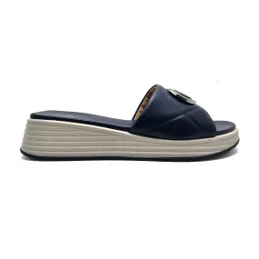 Navy Pu Slipper