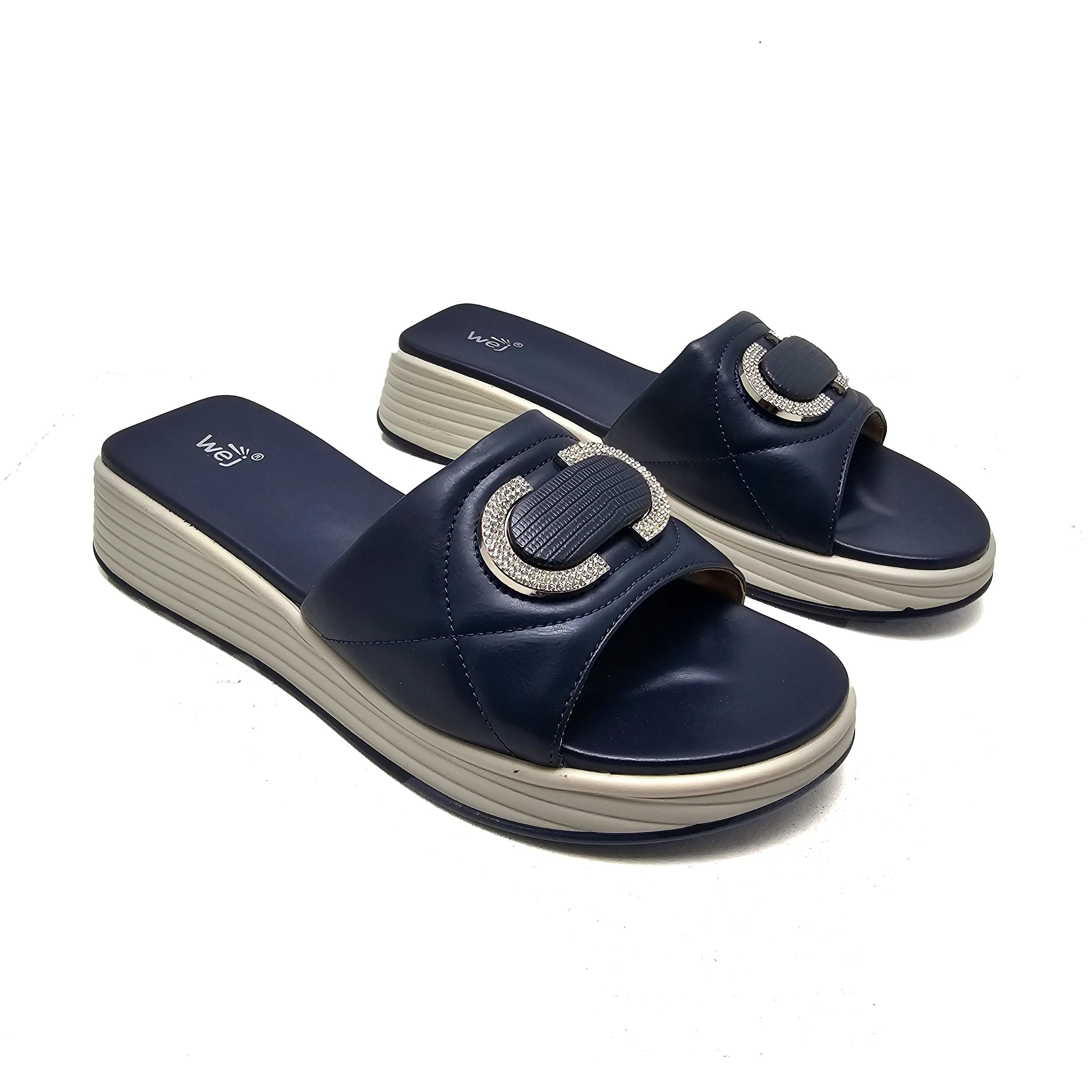 Navy Pu Slipper