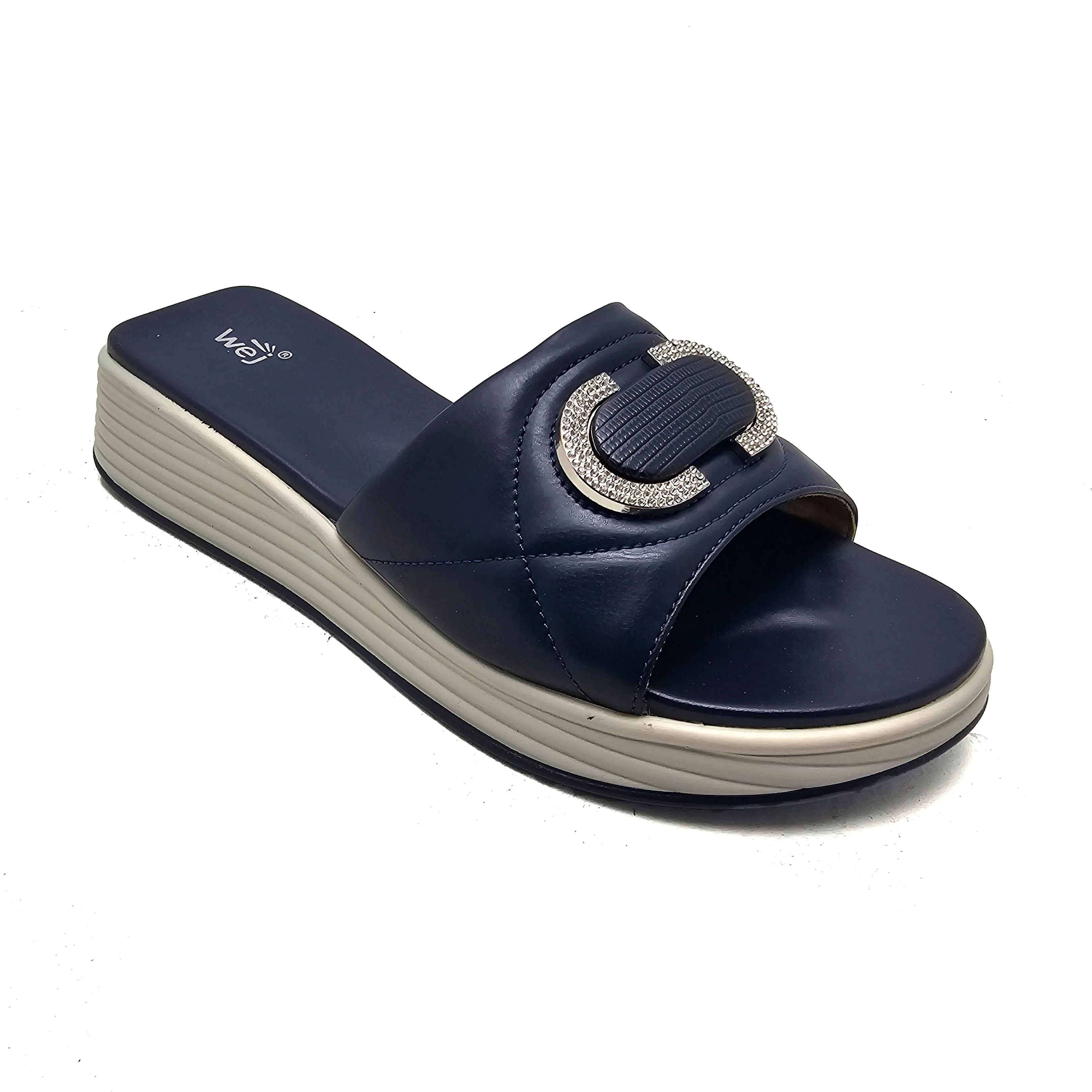 Navy Pu Slipper