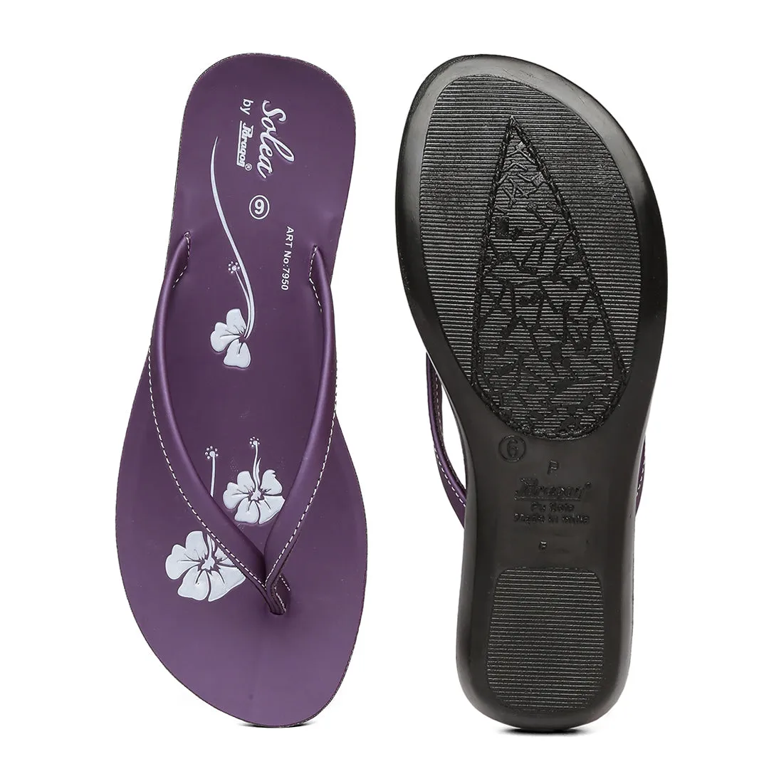 Paragon PU7950L Women Stylish Lightweight Flipflops | Comfortable with Anti skid soles | Casual & Trendy Slippers | Indoor & Outdoor