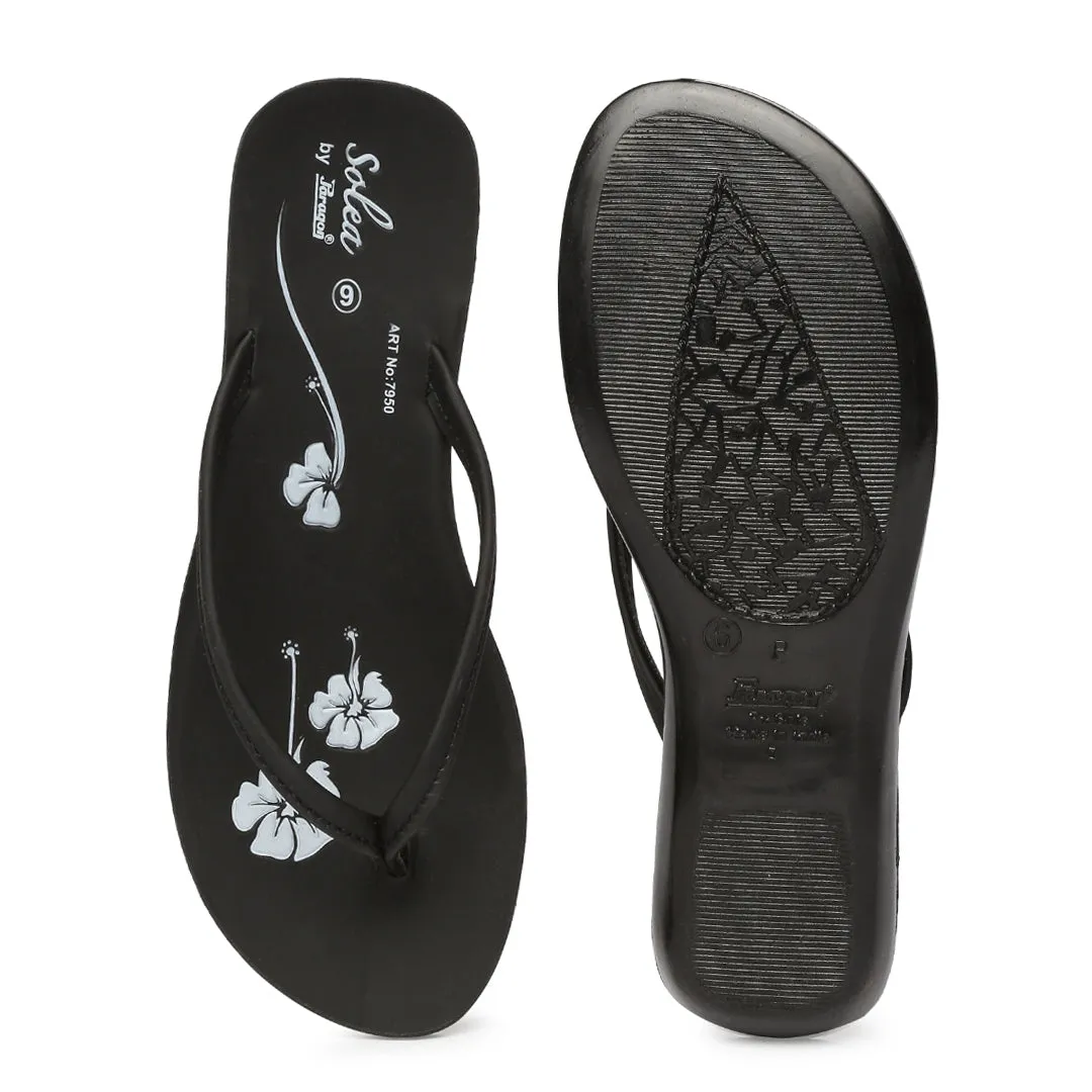 Paragon PU7950L Women Stylish Lightweight Flipflops | Comfortable with Anti skid soles | Casual & Trendy Slippers | Indoor & Outdoor