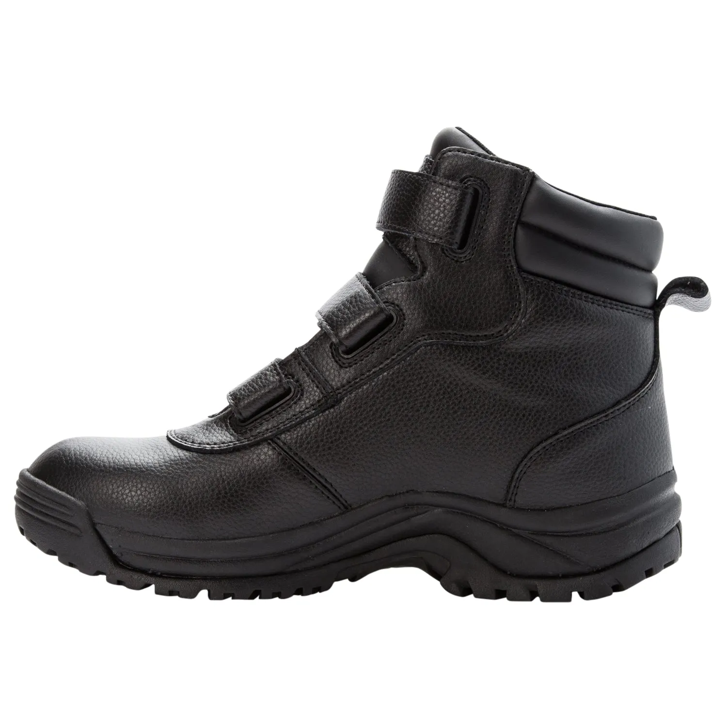 Propet's Men Diabetic Work Boots- Cliff Walker Tall Strap MBA033L - Black