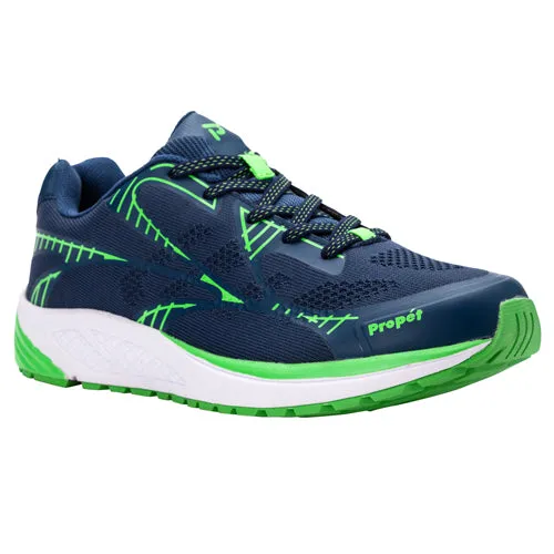 Propet's Men Walking Shoes - Propet One Lt MAA022M- Navy/Lime