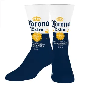 "Corona Label" Combed Cotton Crew Socks by ODD Sox