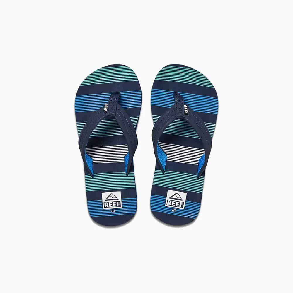 Reef Boys Ahi Flip Flop Deep Sea Stripes