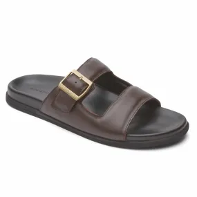 Rockport Men DARRON BUCKLE SLIDE DARK BROWN