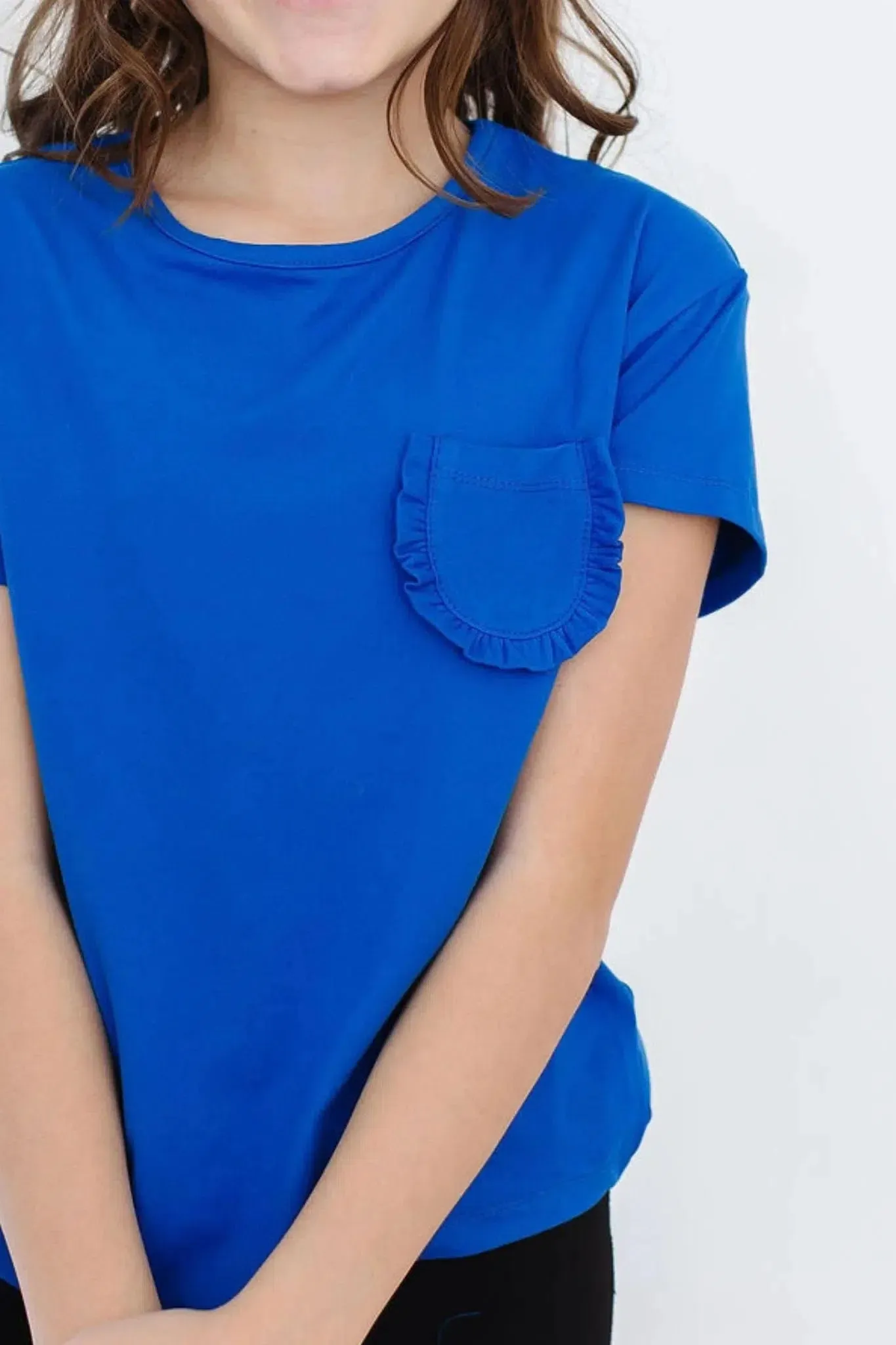 Royal Blue Ruffle Tee