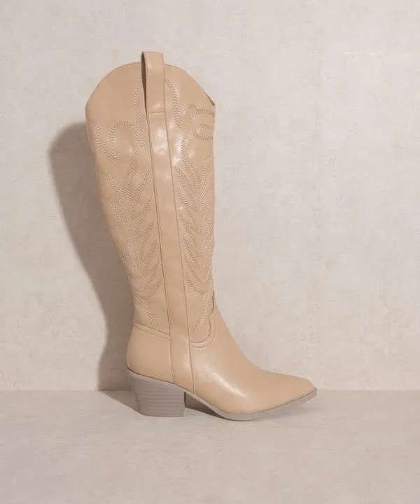 Samara  Embroidered Tall Cowboy Boot