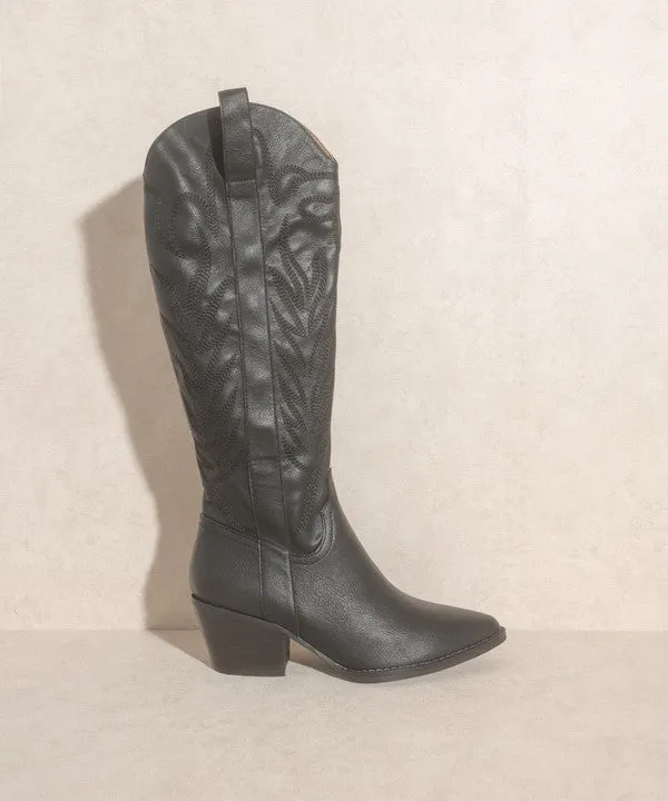 Samara  Embroidered Tall Cowboy Boot