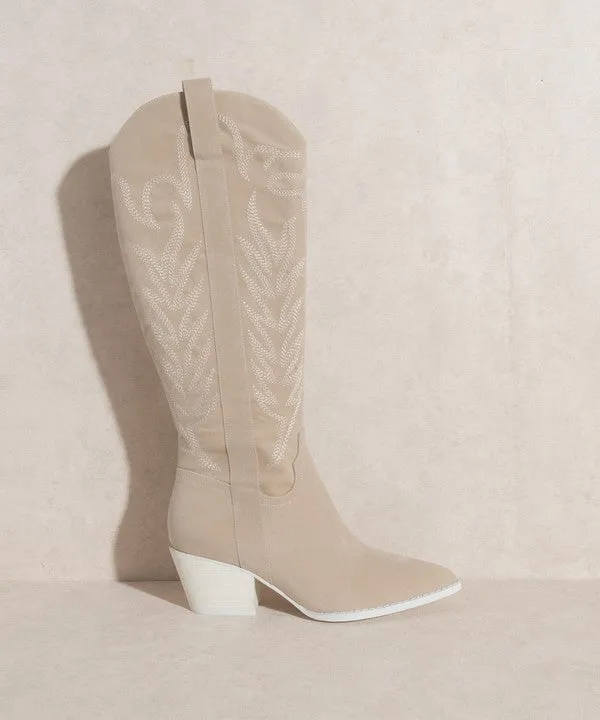 Samara  Embroidered Tall Cowboy Boot