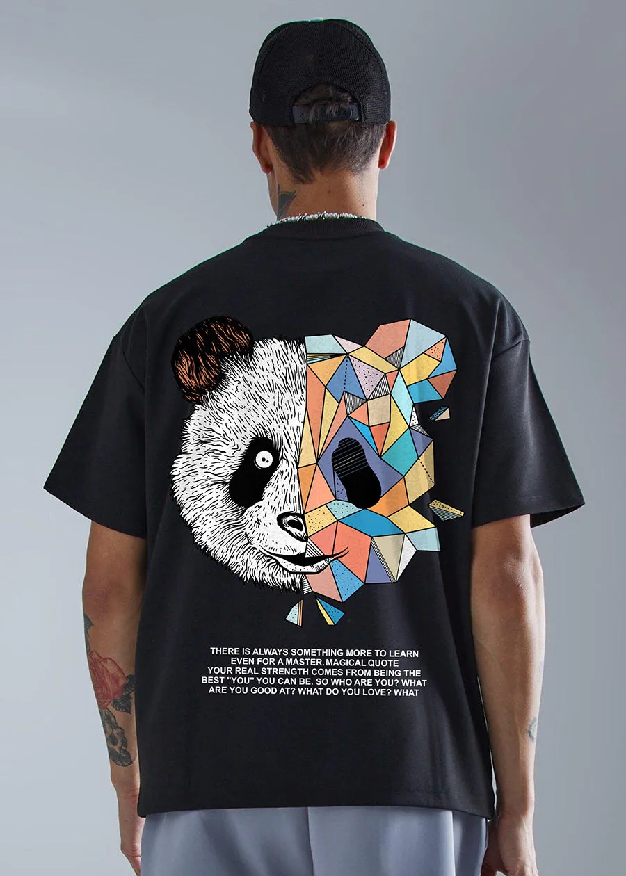 Savage Panda Men Oversized Printed T-Shirt