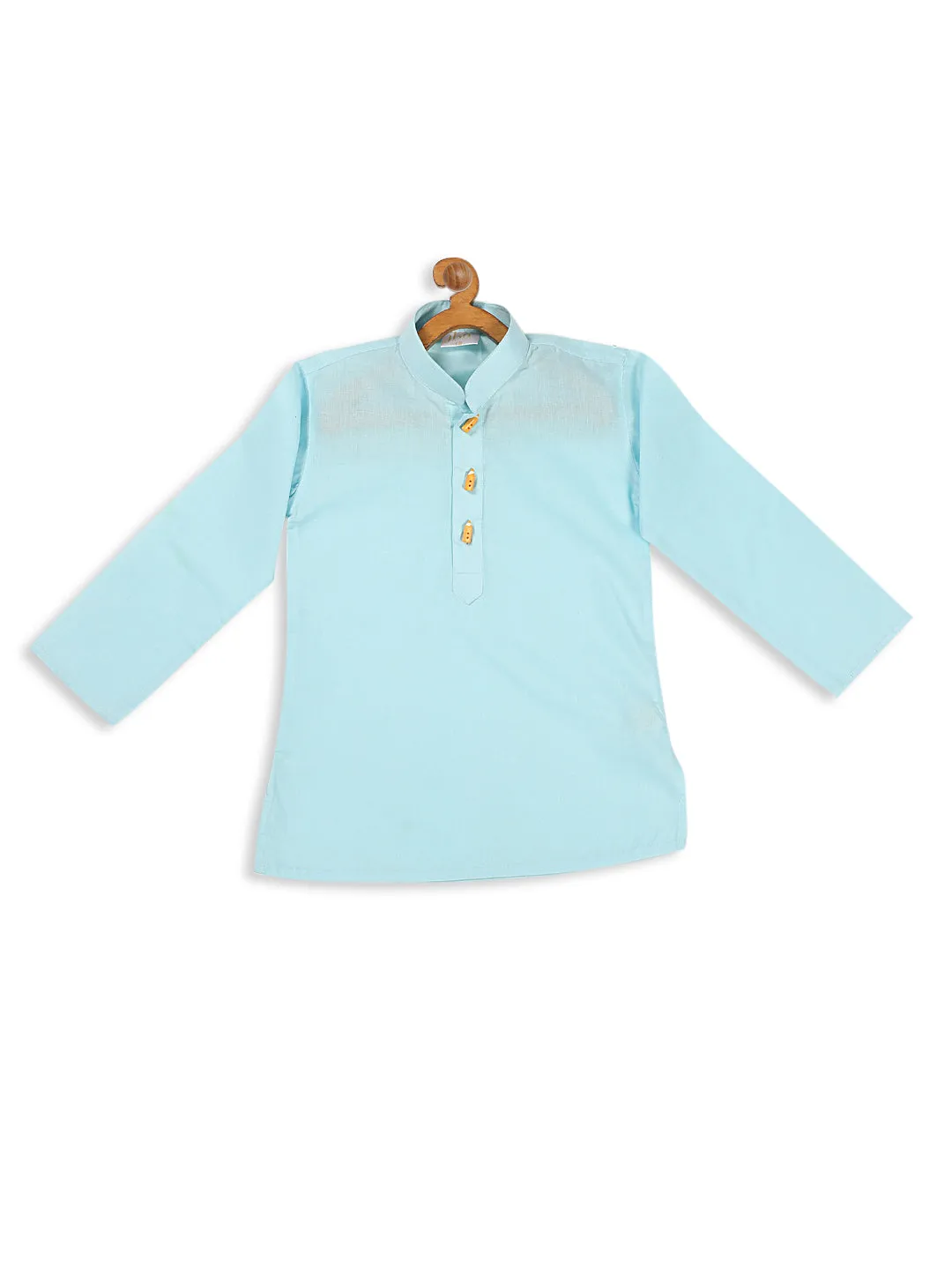 VASTRAMAY Boy's Aqua Blue Kurta