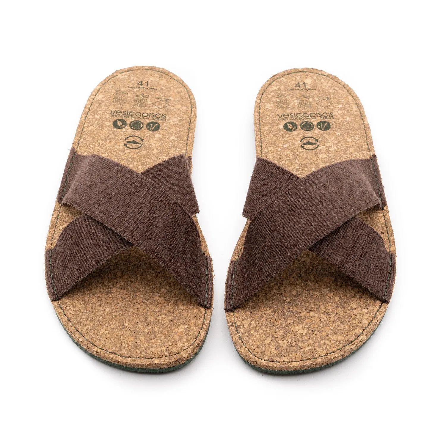 Vegan sandal brown ALA006