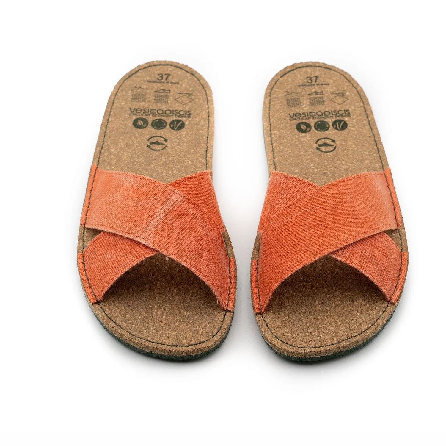 Vegan sandal orange ALA011