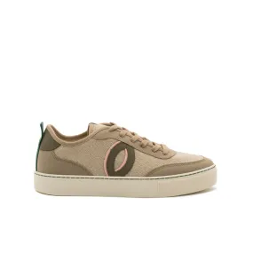 Vegan sneaker linen natural-taupe BRI016