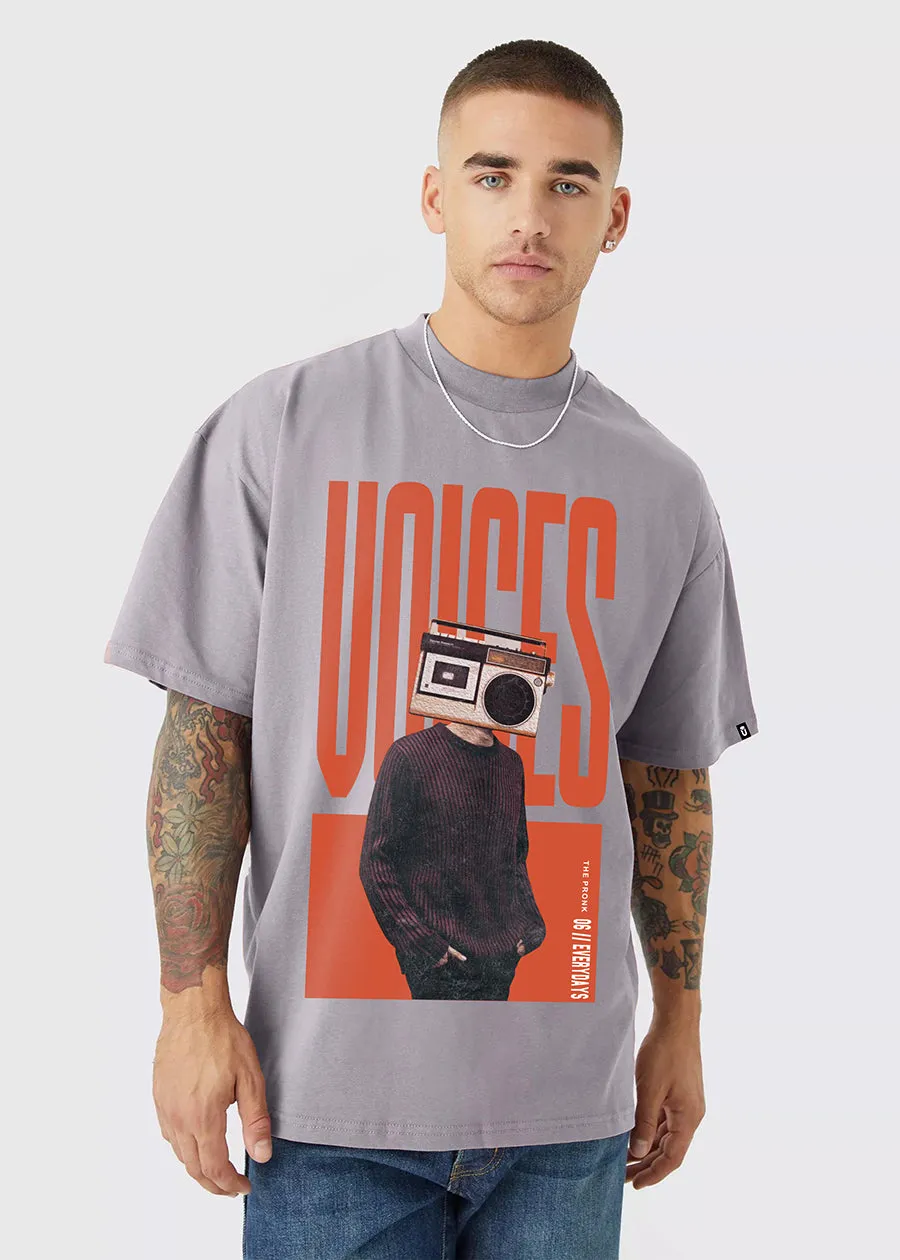 Voices Men Oversized Printed T-Shirt