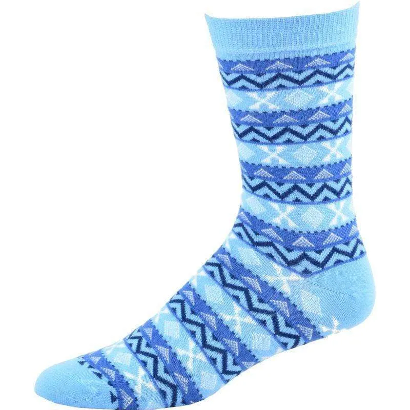 Women's Acrylic Fairisle Crew Socks - 2 Pairs